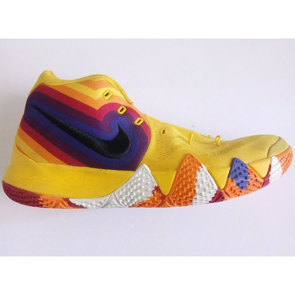 Nike Kyrie 4 70s Decade Amarillo Red Orange White - Picture 2 of 10